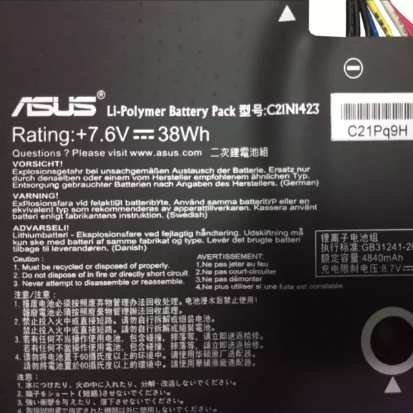 Baterai Laptop Original ASUS C21N1423 - Image 3