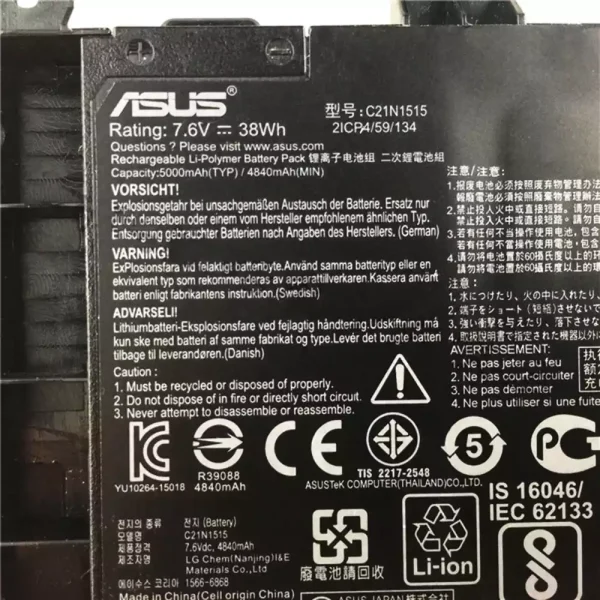 Baterai Laptop Original ASUS C21N1515 - Image 3