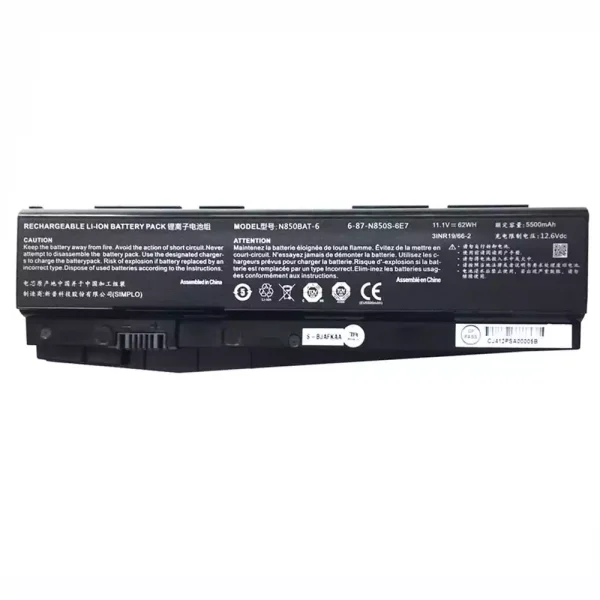 Baterai Laptop Original CLEVO 6-87-N850S-6U7,6-87-N850S-6U71