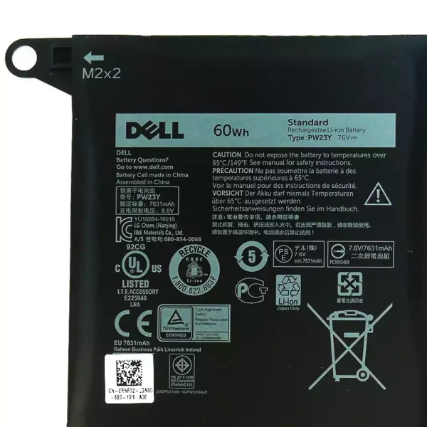 Baterai Laptop Original DELL PW23Y - Image 3