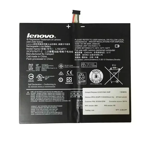 Baterai Laptop Original LENOVO Miix 700-12ISK