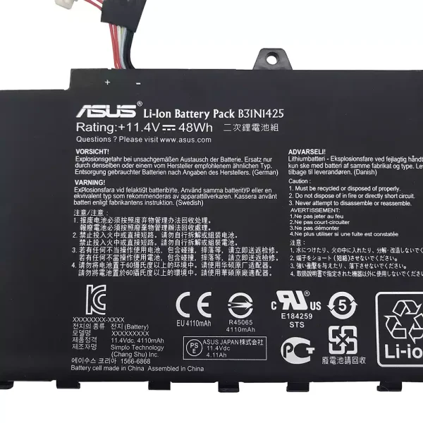 Baterai Laptop Original ASUS B31N1425 - Image 3