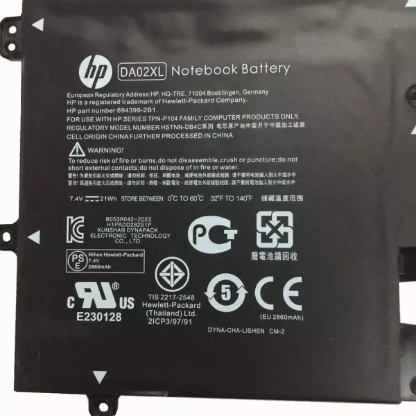 Baterai Laptop Original HP TPN-P104 - Image 3