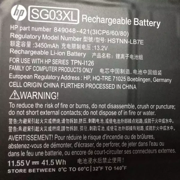 Baterai Laptop Original HP SG03XL - Image 3