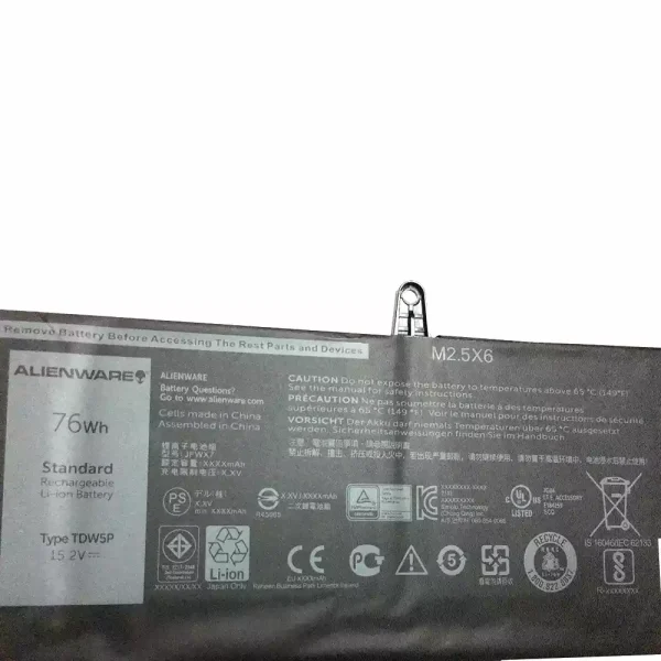 Baterai Laptop Original DELL Alienware 13 R3 - Image 3