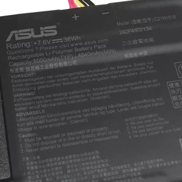 Baterai Laptop Original ASUS C21N1518 - Image 3