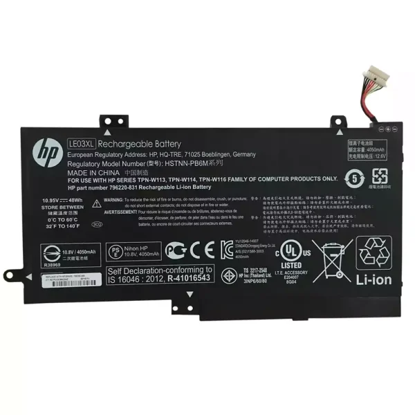 Baterai Laptop Original HP LE03XL