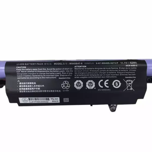 Baterai Laptop Original CLEVO 6-87-W940S-42F1-P - Image 3