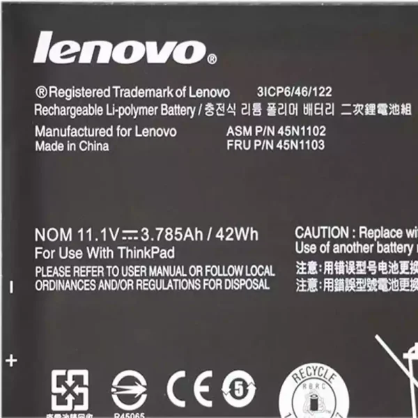 Baterai Laptop Original LENOVO ThinkPad X1 Helix - Image 3