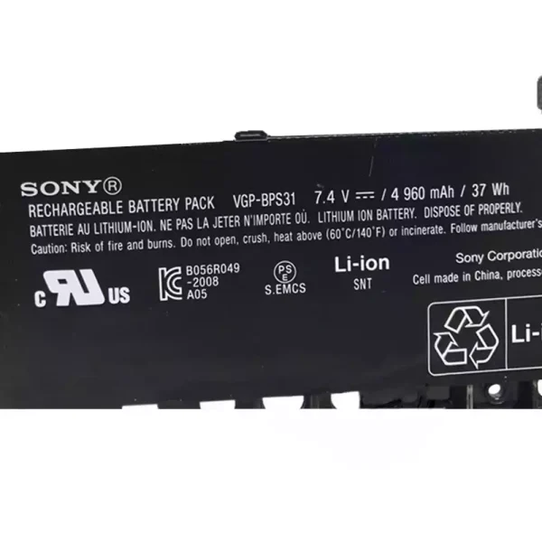 Baterai Laptop Original SONY VGP-BPS31 - Image 3