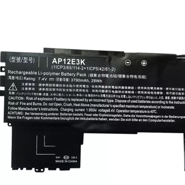 Baterai Laptop Original ACER AP12E3K - Image 3