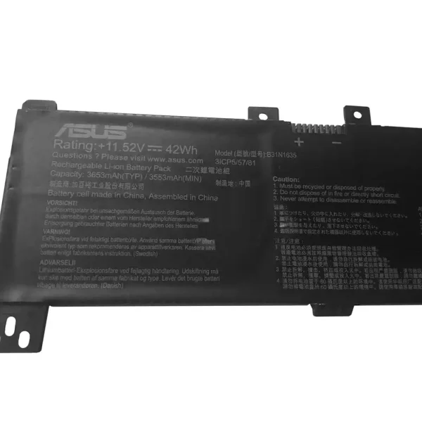 Baterai Laptop Original ASUS B31N1635 - Image 3