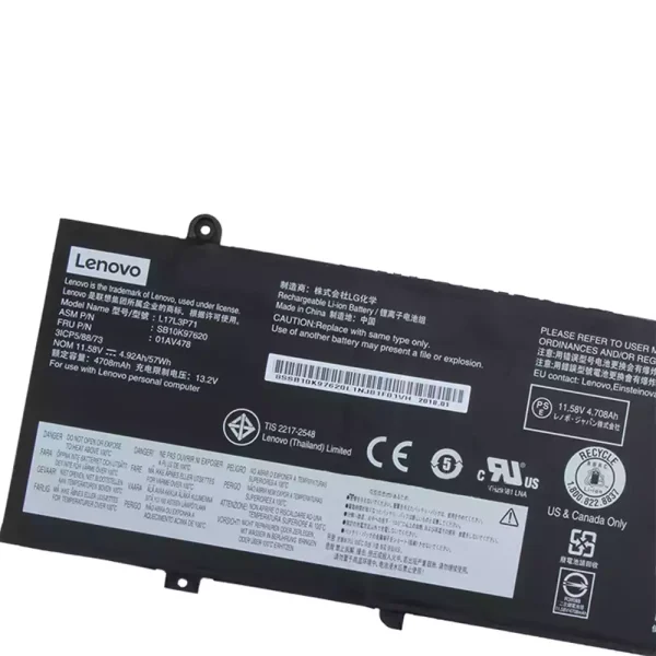 Baterai Laptop Original LENOVO ThinkPad T480s - Image 3