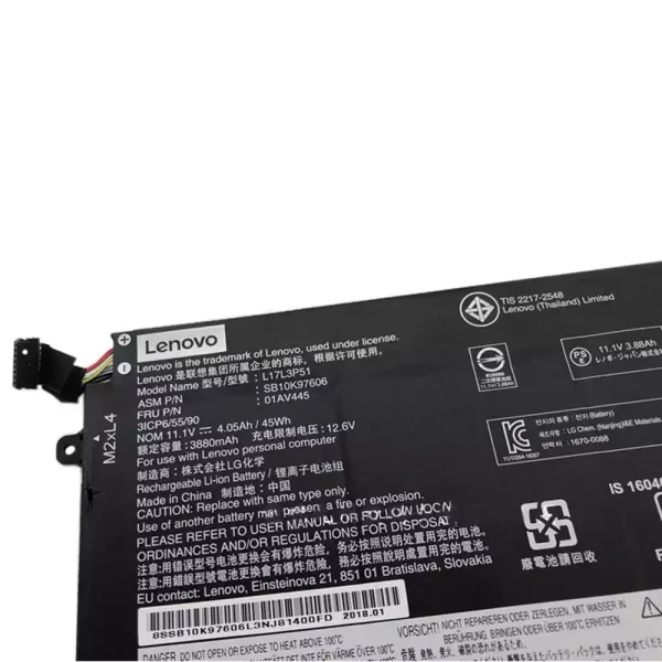 Baterai Laptop Original Lenovo L17C3P51,L17C3P52 - Image 3