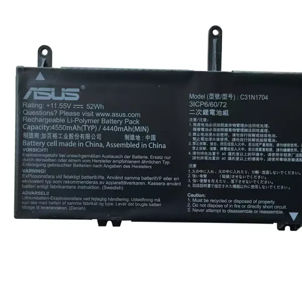 Baterai Laptop Original ASUS C31N1704 - Image 3