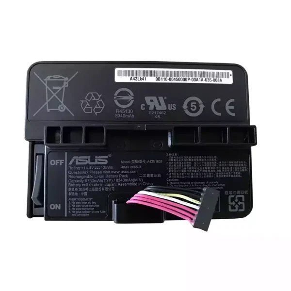 Baterai Laptop Original ASUS A43N1605