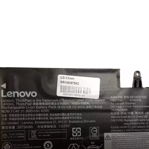 Baterai Laptop Original LENOVO ThinkPad New S2 2018 - Image 3