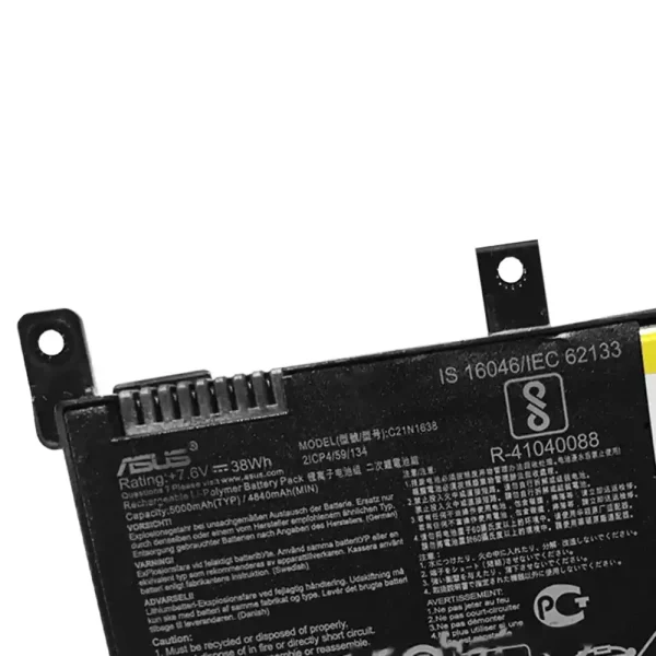 Baterai Laptop Original ASUS C21N1638 - Image 3