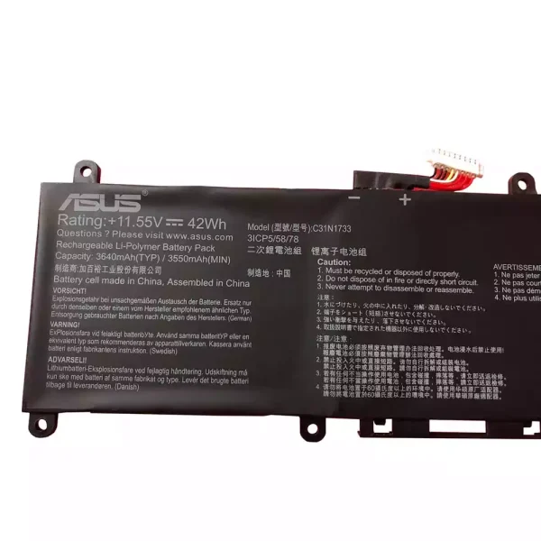 Baterai Laptop Original ASUS C31N1733 - Image 2