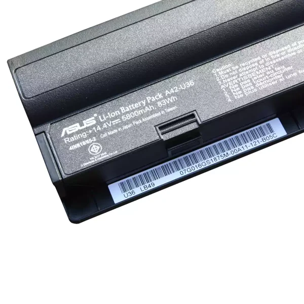 Baterai Laptop Original ASUS A42-U36,A41-U36,A32-U36 - Image 3