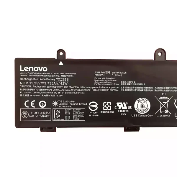 Baterai Laptop Original LENOVO SB10K97595,SB10K97596 - Image 3