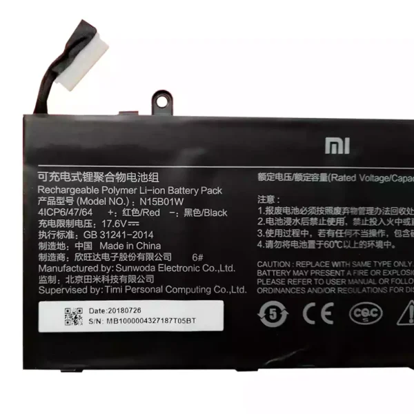 Baterai Laptop Original Xiaomi N15B01W - Image 3