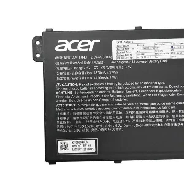 Baterai Laptop Original ACER AP16M4J - Image 3