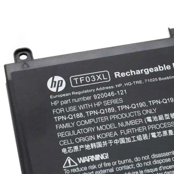 Baterai Laptop Original HP TF03XL - Image 3