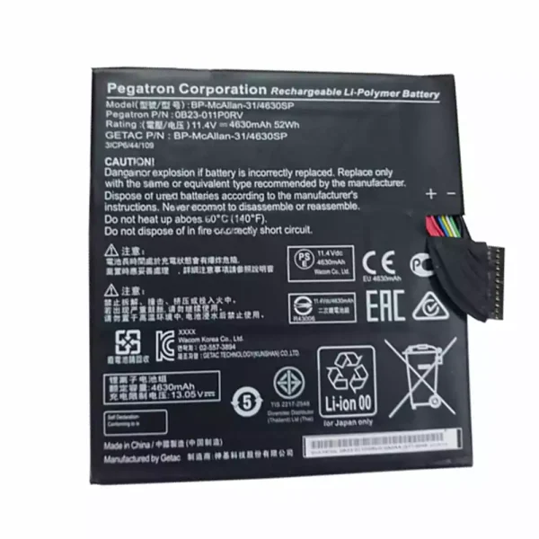 Baterai Laptop Original Pegatron BP-McAllan-31,BP-McAllan-31/4630SP,OB23-011P0RV