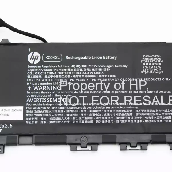 Baterai Laptop Original HP L08496-855,L08544-1C1,L08544-2B1,TPN-W133,TPN-W136 - Image 2