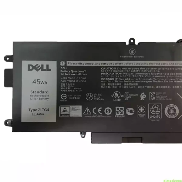 Baterai Laptop Original DELL 71TG4 - Image 3