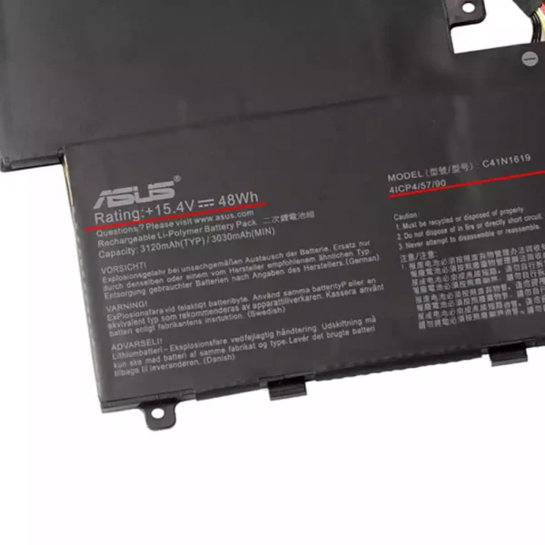 Baterai Laptop Original ASUS C41N1619 - Image 3