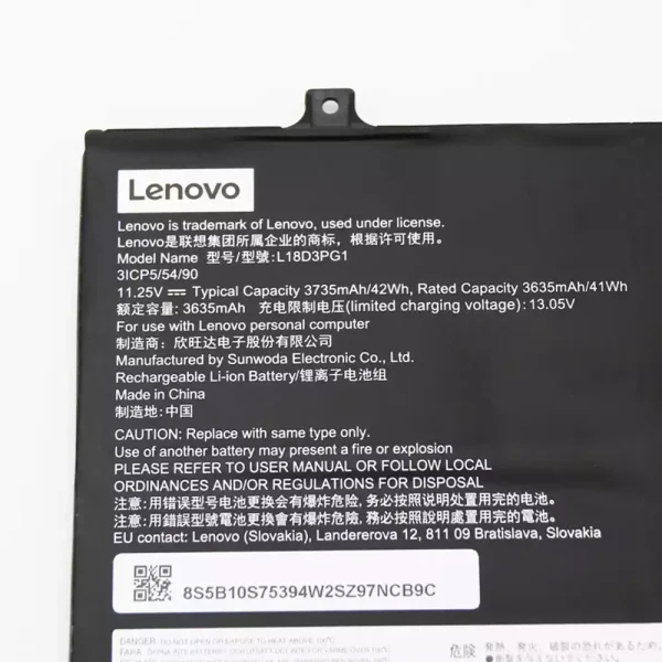 Baterai Laptop Original LENOVO N24,5B10T36868,5B10S75394,SB10T83190 - Image 3