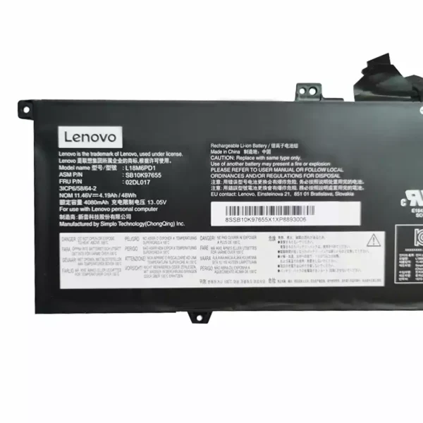 Baterai Laptop Original LENOVO Thinkpad X390,Thinkpad X395 - Image 3