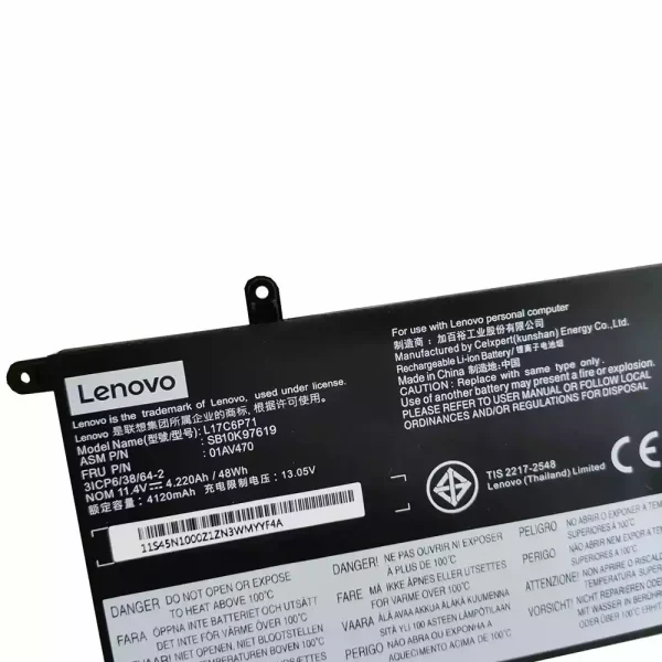 Baterai Laptop Original LENOVO L17C6P71,L17M6P71 - Image 3