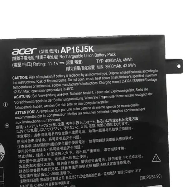 Baterai Laptop Original ACER AP16J5K,AP16J8K - Image 4