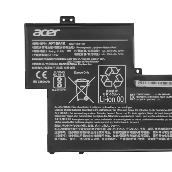 Baterai Laptop Original ACER AP16A4K - Image 3