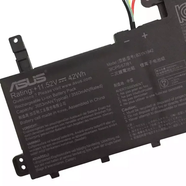 Baterai Laptop Original ASUS B31N1842 - Image 3