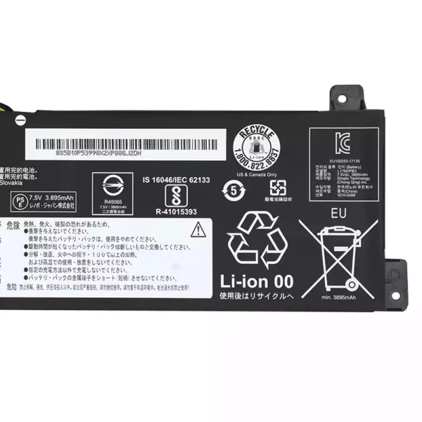 Baterai Laptop Original LENOVO L17M2PB3 L17M2PB4 - Image 4