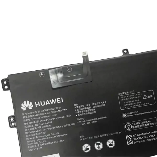 Baterai Laptop Original HUAWEI HB30B1W8ECW-31 - Image 3