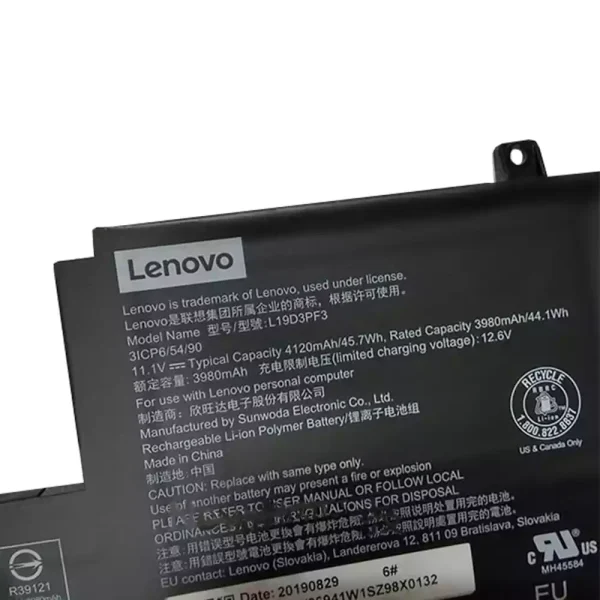 Baterai Laptop Original LENOVO L19D3PF3 - Image 2