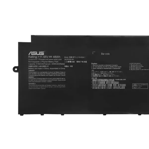 Baterai Laptop Original ASUS C31N1824-1 - Image 3