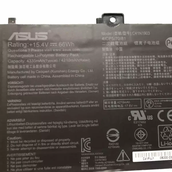 Baterai Laptop Original ASUS C41N1903 - Image 3