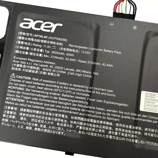 Baterai Laptop Original ACER AP18L4K - Image 3