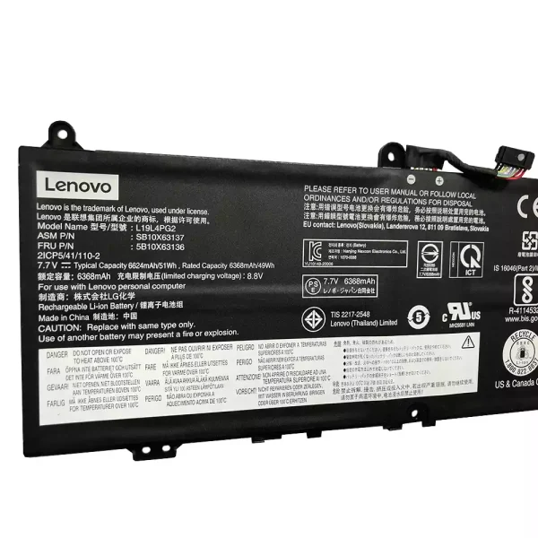 Baterai Laptop Original LENOVO L19L4PG2 L19M4PG2 - Image 3