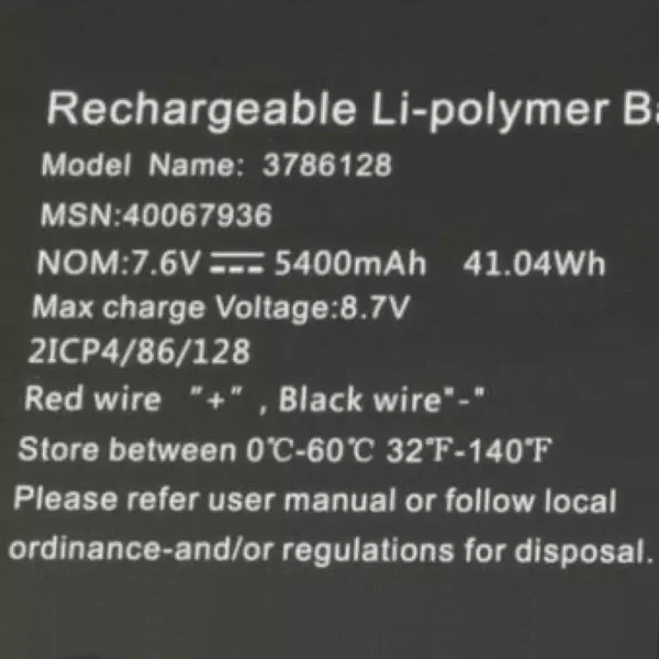 Baterai Laptop Original 3786128 40069239 40067936 Akoya E4271 E4272 61417 - Image 2