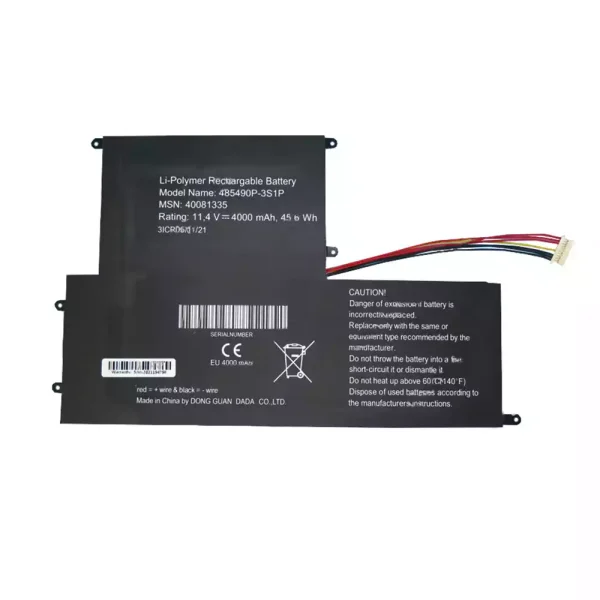 Baterai Laptop Original 485490P-3S1P 40081335 EVOO EVC156-1BK EVC156-2BK