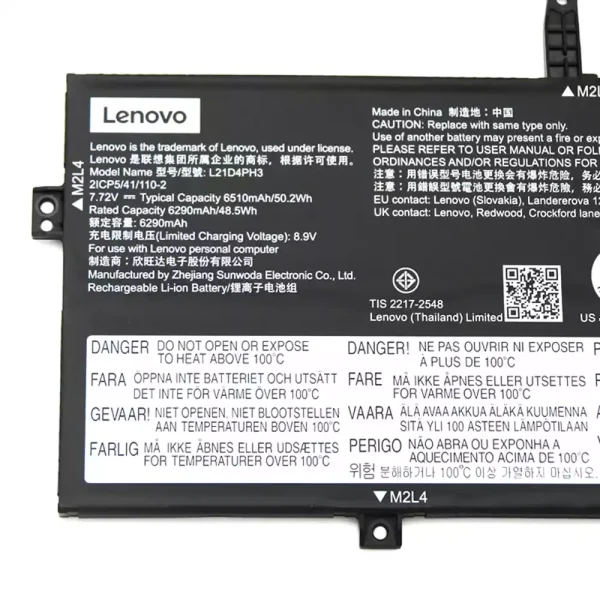 Baterai Laptop Original LENOVO L21C4PH3 L21D4PH3 L21L4PH3 - Image 3