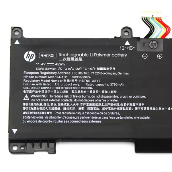 Baterai Laptop Original HP RH03XL - Image 3