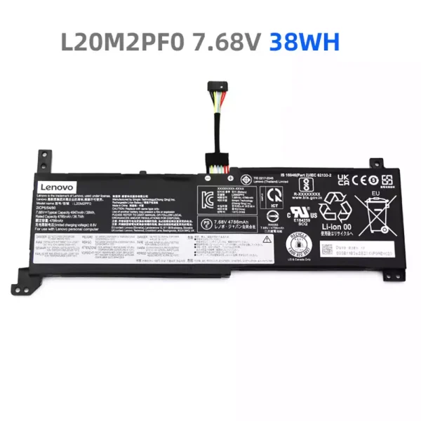 Baterai Laptop Original LENOVO L20M2PF0 L20L2PF0 L20C2PF0 L20B2PF0